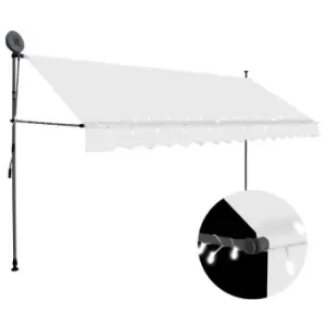 Vidaxl Manual Retractable Awning With LED 400cm Cream