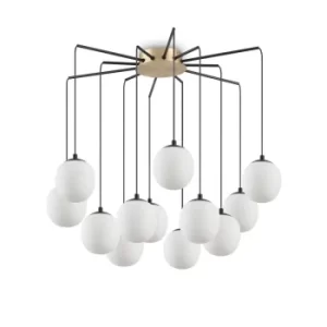 Rhapsody Indoor Cluster Ceiling Pendant Lamp 12 Lights Black, G9