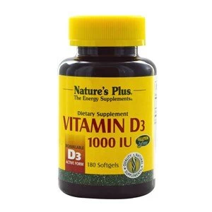 Natures Plus Vitamin D3 1000 IU Softgels 180 Caps