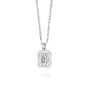 Daisy London March Aquamarine Birthstone Necklace Sterling Silver