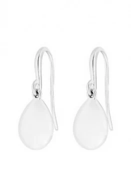 Simply Silver Polished Pear Bead Drop Earring