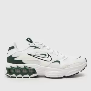 Nike air zoom fire trainers in white & green