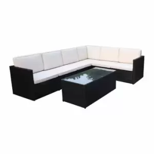 Royalcraft Berlin 6 Seater Corner lounging Set - Black