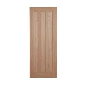 Vertical 3 panel Oak veneer Internal Door H1981mm W686mm