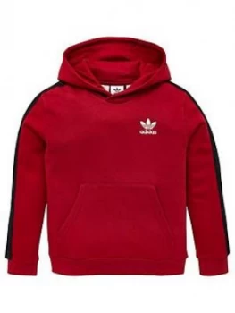 Adidas Originals Childrens Tape Hoodie - Burgundy