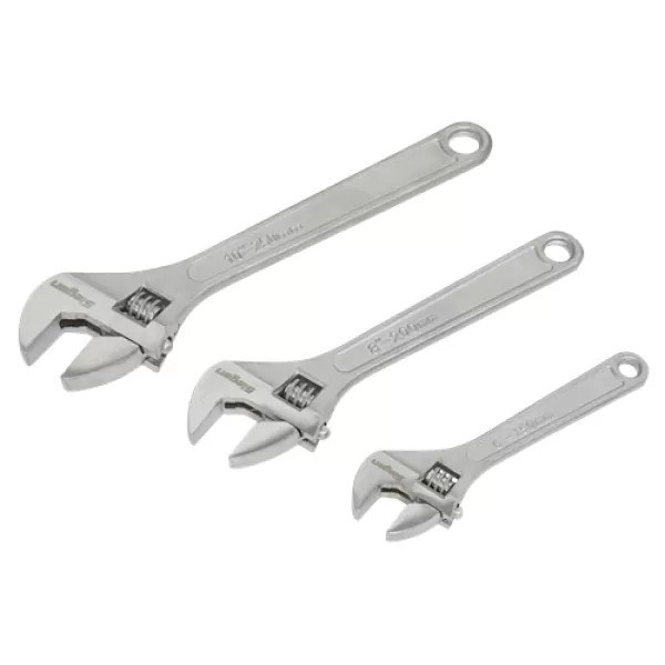 Genuine SEALEY S0448 Adjustable Wrench Set 3pc 150, 200 & 250mm