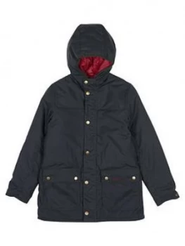 Barbour Durham Hooded Wax Jacket - Sage