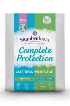 Slumberdown Complete Protection Anti Viral Mattress Protector - Size: Double - White