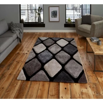 Noble House 9247 Black Grey 120cm x 170cm Rectangle - Grey and Black