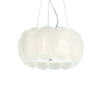 Ovalino 5 Light Small Ceiling Pendant White, E27