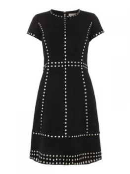 Michael Kors Short sleeve embellished dress Black