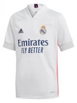 adidas Real Madrid Youth Home 2020/21 Shirt - White, Size 13-14 Years