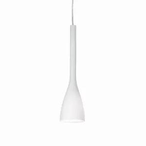 Flut 1 Light Small Ceiling Pendant White, E14