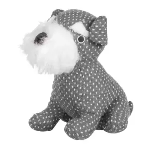 Sloane Schnauzer Polka Doorstop Grey