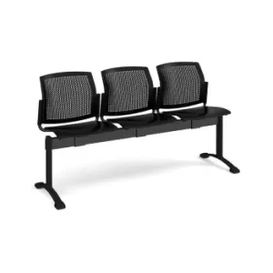 Dams MTO Santana Perforated Back Plastic Seating - Bench 3 Wide with 3 Seats - G