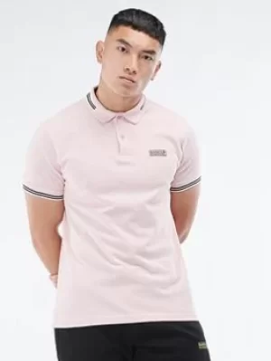 Barbour International Essential Tipped Polo Shirt, Pink Size XL Men