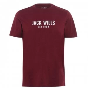 Jack Wills Murphy Graphic T-Shirt - Damson