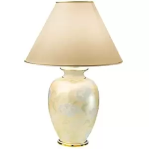 Kolarz GIARDINO - Lifestyle Fabric Tapered Shade Table Light Polished Gold, 1x E27