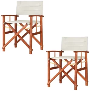 Director's Chair Cannes 2Pcs Set Eucalyptus Wood FSC -certified Padded