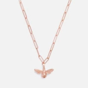 Olivia Burton Womens Lucky Bee Chunky Chain Necklace - Rose Gold