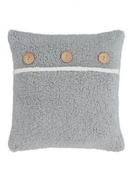 Catherine Lansfield So Soft Buttoned Sherpa Cushion