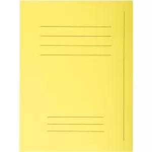 Forever Square Cut Folders Printed, Yellow, 5 Packs of 50