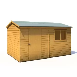 Shire Lewis 12ft x 8ft Reverse Apex Style Handmade Garden Shed Style D