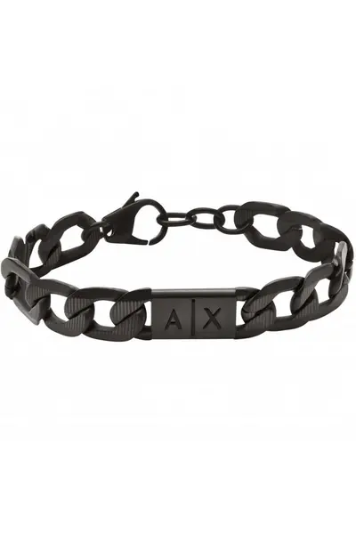 Armani Exchange Jewellery Classic Stainless Steel Bracelet - Axg0079001 Black