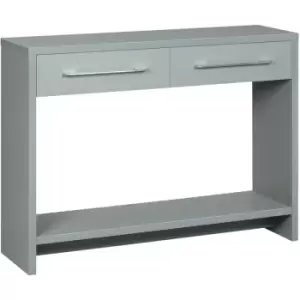 HOMCOM Console Tables, Hallway Table w/ Drawers and Shelf for Living Room,Grey - Grey