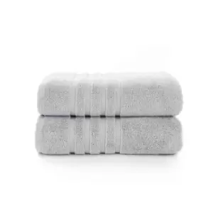 The Lyndon Company Chelsea 2 Pack Bath Sheet - Platinum