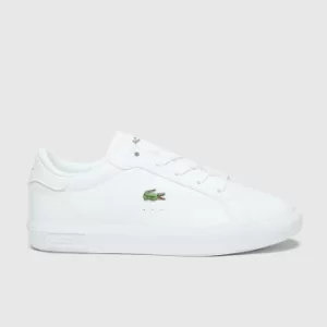 Lacoste White Powercourt Junior Trainers