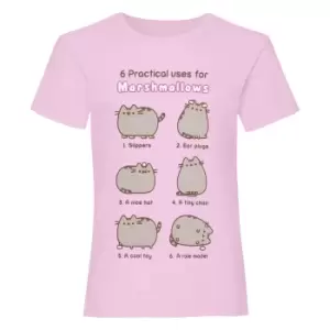 Pusheen Girls Marshmallows T-Shirt (3-4 Years) (Baby Pink)