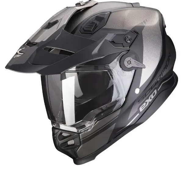 Scorpion ADF-9000 Air Trail Matt Black-Silver Adventure Helmet L