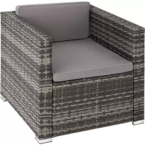 Rattan armchair Lignano 1 Seat - Rattan armchair, rattan chair, garden armchair - grey - grey