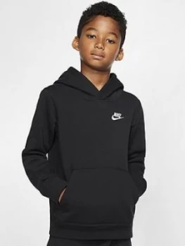 Boys, Nike Sportswear Kids Hoodie - Black/White, Size XS, 6-8 Years