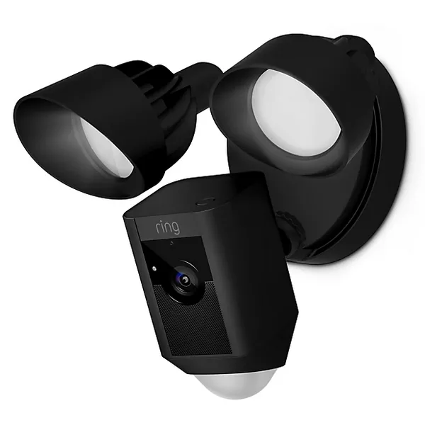 Ring Flood Light Camera with Siren - Black