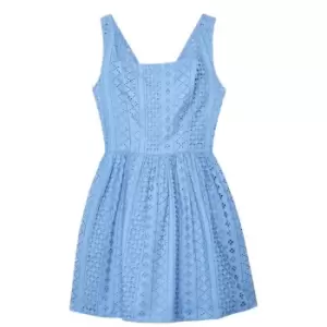 Jack Wills Lacey Fit And Flare Dress - Yellow