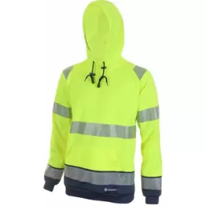 Hivis two tone hoody sat yell/ nvy lge - Saturn Yellow / Navy - Saturn Yellow / Navy - Beeswift