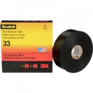 3M SCOTCH33-38X33 Electrical tape Scotch Black (L x W) 33 m x 38 mm