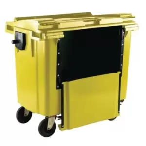 Slingsby 4 Wheelie Bin With Drop Down Front - 660L - Yellow