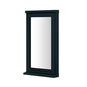 Clear Double Glazed Anthracite Grey Timber Left-Handed Window, (H)745mm (W)625mm