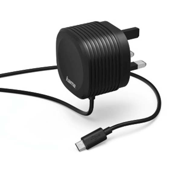 Original Hama Micro USB Mains Charger UK Plug Black