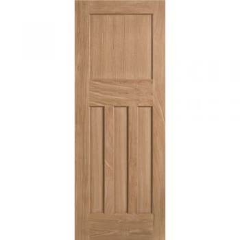 LPD DX 1930s Edwardian 4 Panel Unfinished Oak Internal Door - 1981mm x 762mm (78 inch x 30 inch)