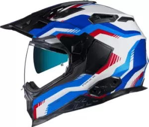 Nexx X.Wed 2 Columbus Helmet, white-red-blue, Size 2XL, white-red-blue, Size 2XL