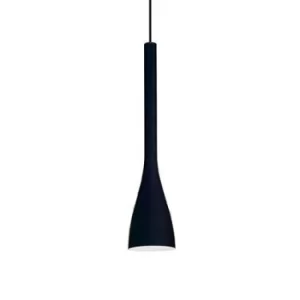 Flut 1 Light Small Ceiling Pendant Black, E14