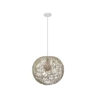 Coron Pendant Light 1xE27 Rattan 40cm