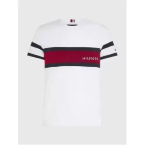 Tommy Hilfiger Colorblock Placement Tee - White