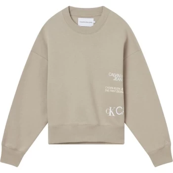 Calvin Klein Jeans Multi Urban Crew Sweatshirt - CROCKERY