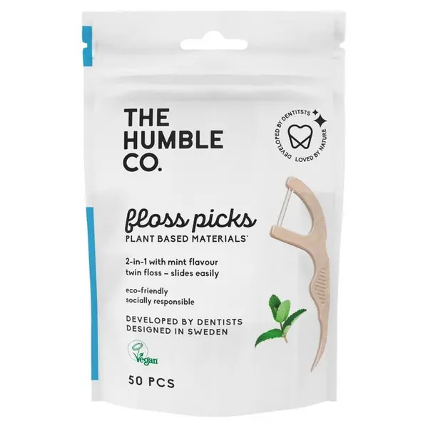 The Humble Co Mint Dental Floss Picks 50Pcs