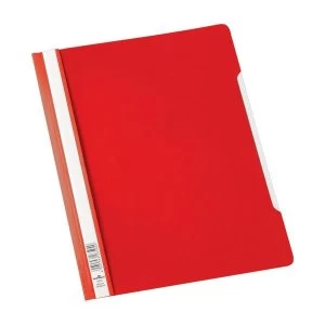 Durable Clear View A4 Plastic Folder Red 1 x Pack of 50 Folders